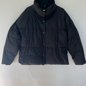 Free People Midnight Black Puffer Coat